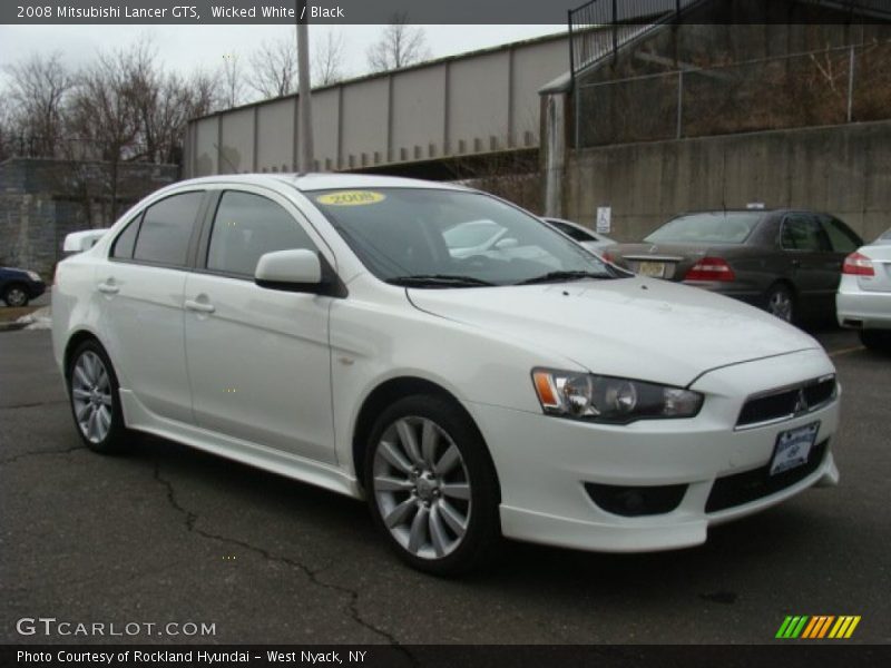 Wicked White / Black 2008 Mitsubishi Lancer GTS