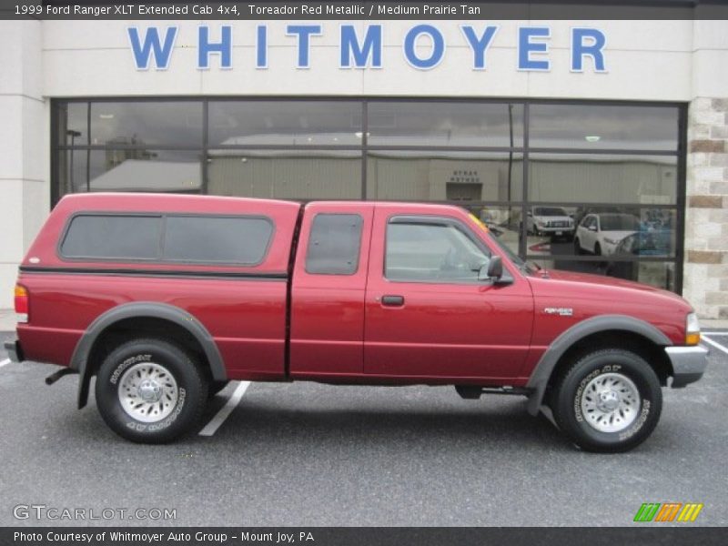 Toreador Red Metallic / Medium Prairie Tan 1999 Ford Ranger XLT Extended Cab 4x4