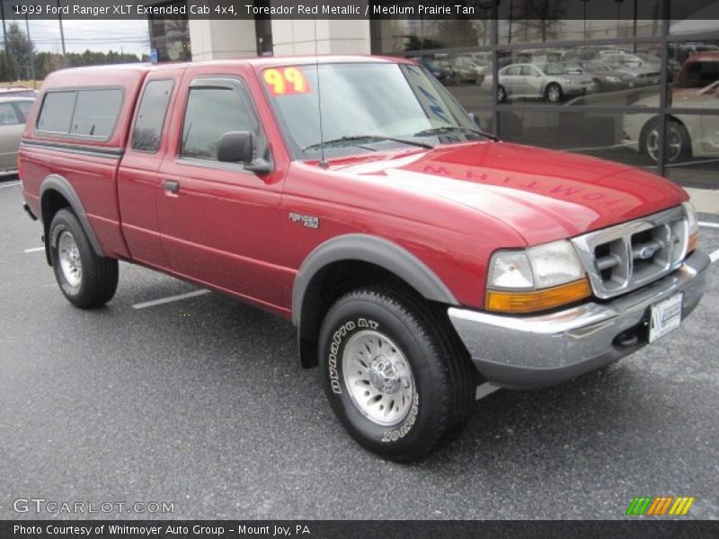 Toreador Red Metallic / Medium Prairie Tan 1999 Ford Ranger XLT Extended Cab 4x4