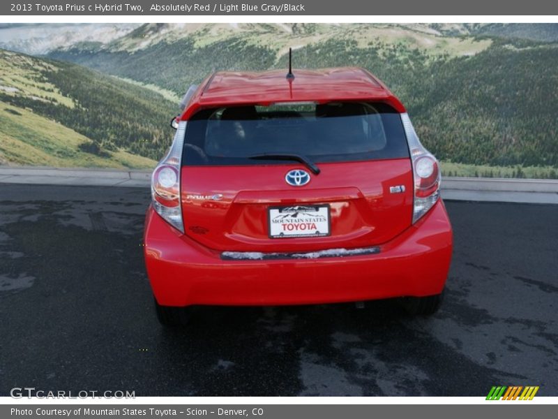 Absolutely Red / Light Blue Gray/Black 2013 Toyota Prius c Hybrid Two