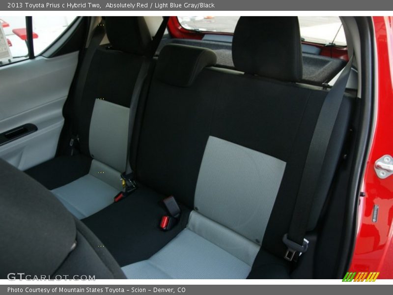 Absolutely Red / Light Blue Gray/Black 2013 Toyota Prius c Hybrid Two