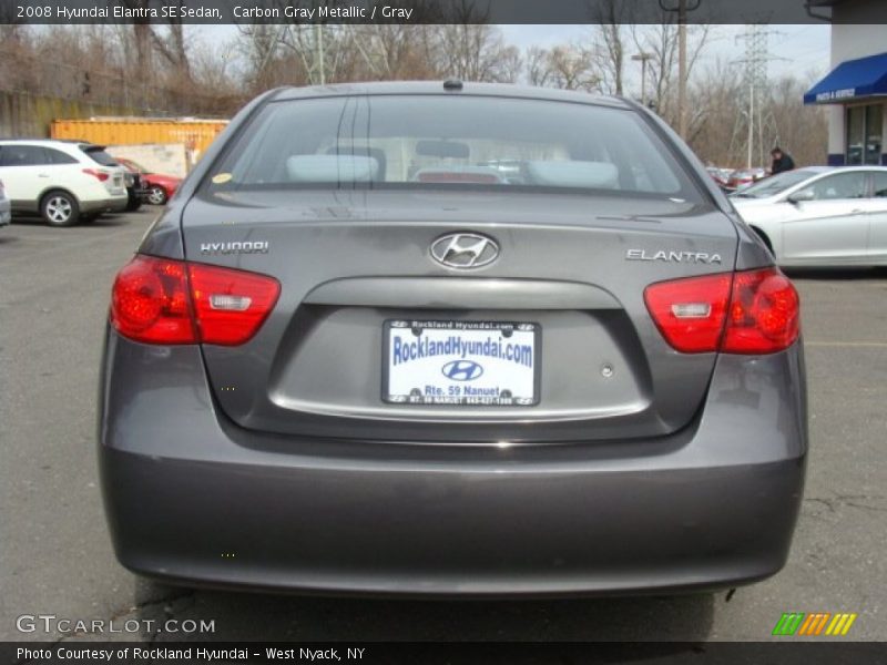 Carbon Gray Metallic / Gray 2008 Hyundai Elantra SE Sedan