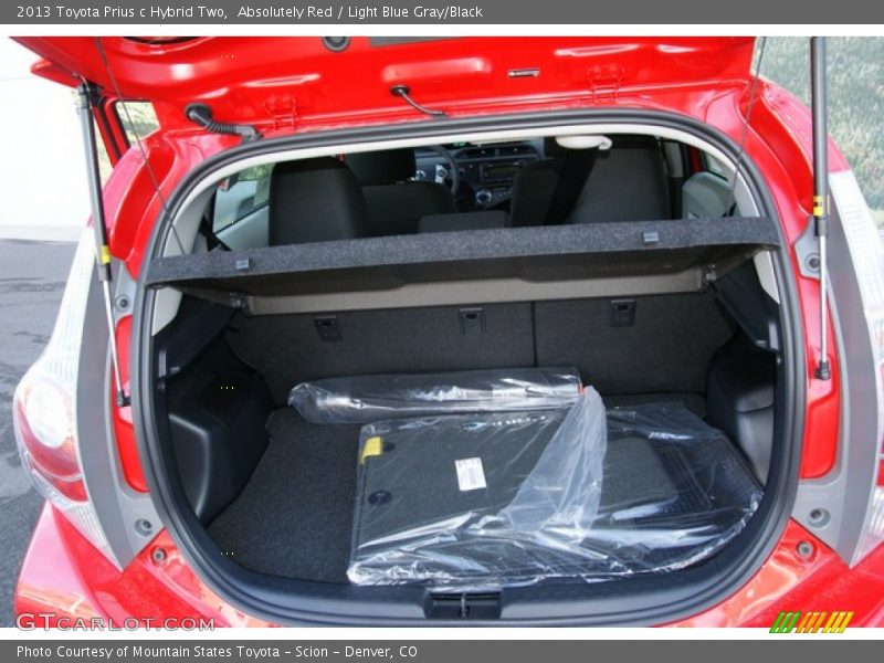 Absolutely Red / Light Blue Gray/Black 2013 Toyota Prius c Hybrid Two