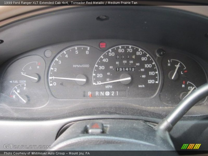 Toreador Red Metallic / Medium Prairie Tan 1999 Ford Ranger XLT Extended Cab 4x4