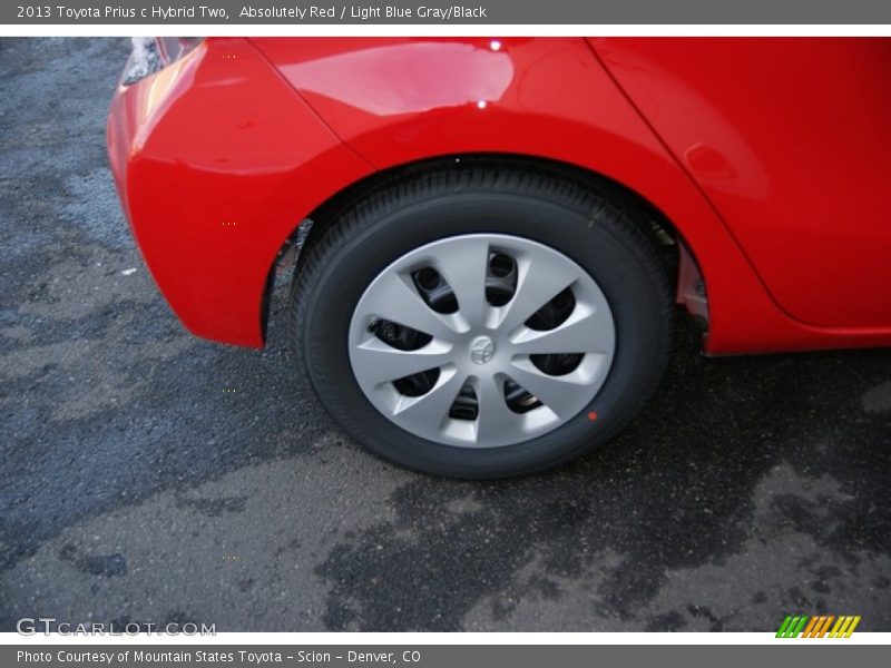 Absolutely Red / Light Blue Gray/Black 2013 Toyota Prius c Hybrid Two