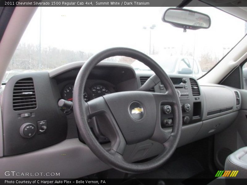 Summit White / Dark Titanium 2011 Chevrolet Silverado 1500 Regular Cab 4x4