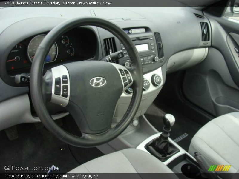Carbon Gray Metallic / Gray 2008 Hyundai Elantra SE Sedan