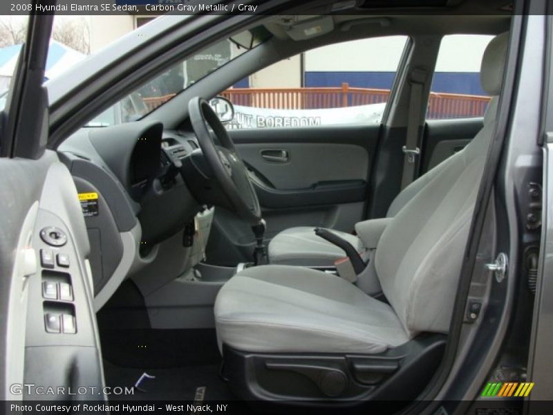 Carbon Gray Metallic / Gray 2008 Hyundai Elantra SE Sedan
