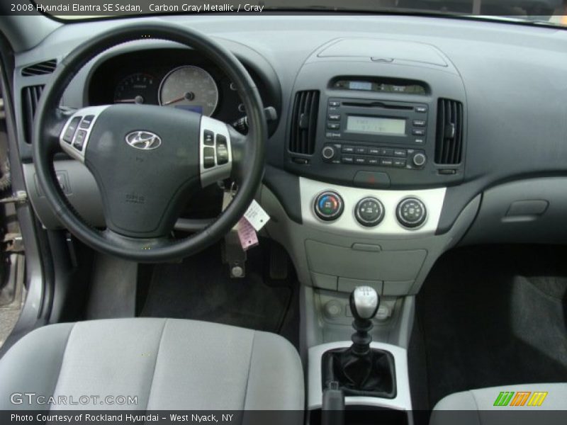 Carbon Gray Metallic / Gray 2008 Hyundai Elantra SE Sedan