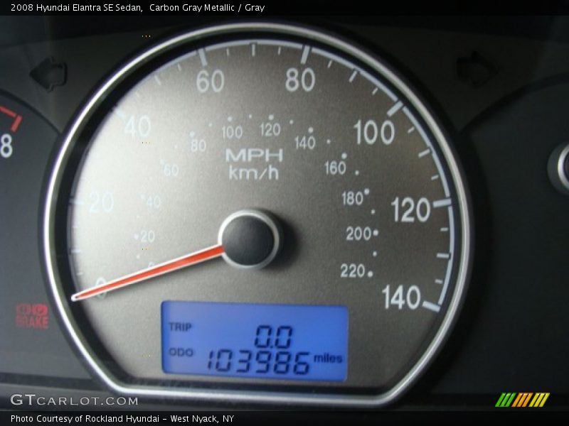 Carbon Gray Metallic / Gray 2008 Hyundai Elantra SE Sedan