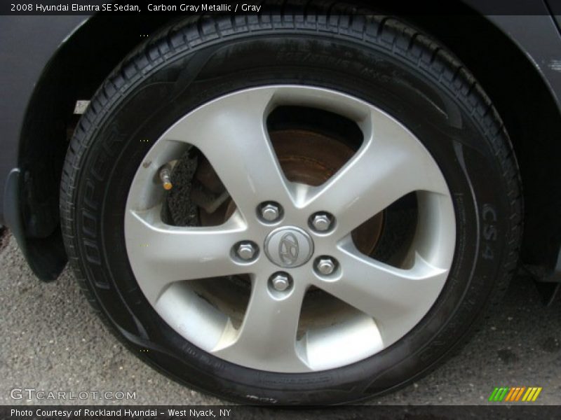 Carbon Gray Metallic / Gray 2008 Hyundai Elantra SE Sedan