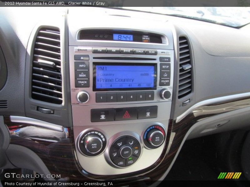Glacier White / Gray 2012 Hyundai Santa Fe GLS AWD