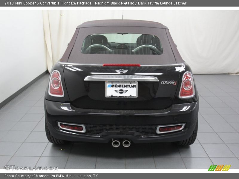 Midnight Black Metallic / Dark Truffle Lounge Leather 2013 Mini Cooper S Convertible Highgate Package
