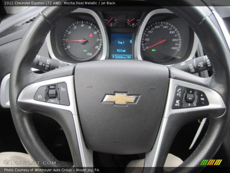 Mocha Steel Metallic / Jet Black 2012 Chevrolet Equinox LTZ AWD