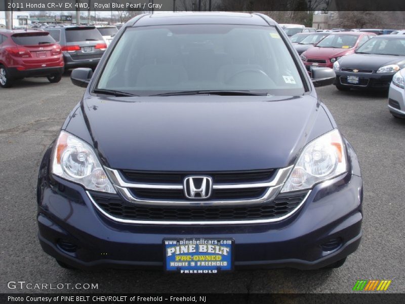 Royal Blue Pearl / Gray 2011 Honda CR-V EX 4WD