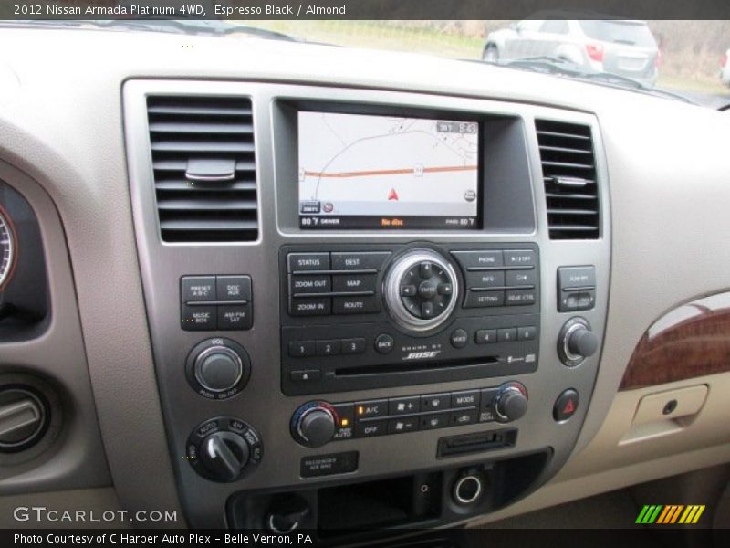 Controls of 2012 Armada Platinum 4WD