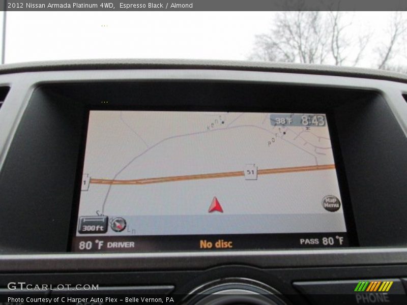 Navigation of 2012 Armada Platinum 4WD