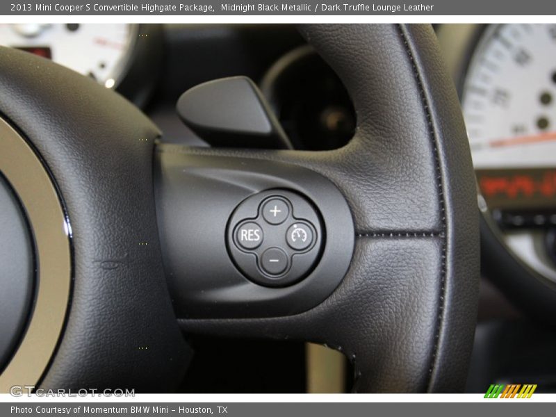 Midnight Black Metallic / Dark Truffle Lounge Leather 2013 Mini Cooper S Convertible Highgate Package