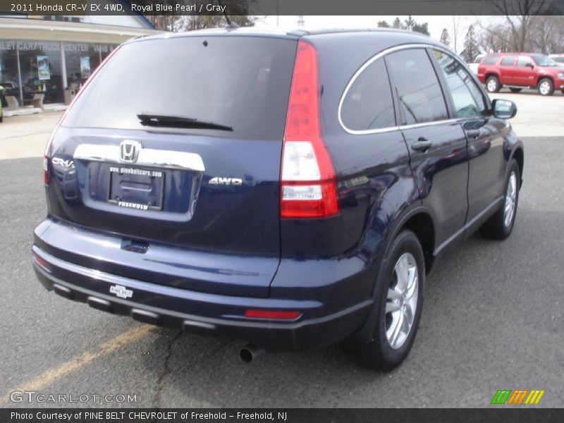 Royal Blue Pearl / Gray 2011 Honda CR-V EX 4WD