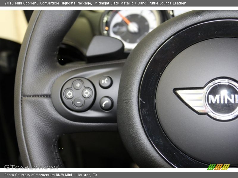 Midnight Black Metallic / Dark Truffle Lounge Leather 2013 Mini Cooper S Convertible Highgate Package