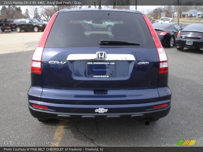 Royal Blue Pearl / Gray 2011 Honda CR-V EX 4WD