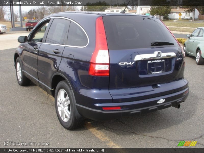 Royal Blue Pearl / Gray 2011 Honda CR-V EX 4WD