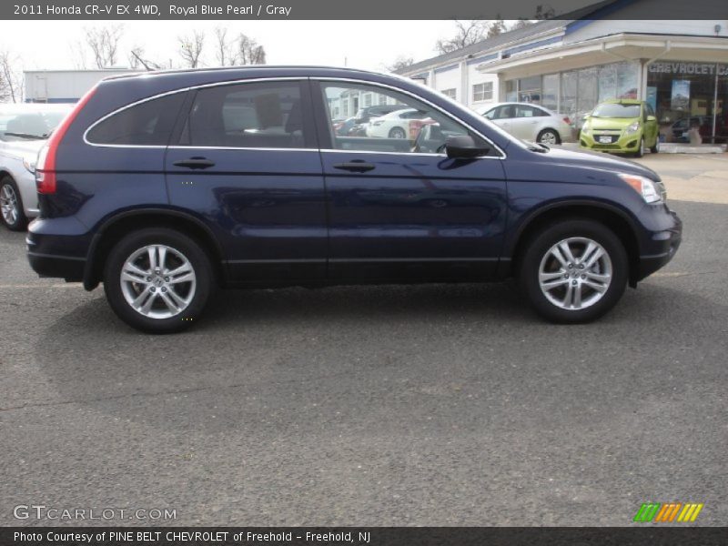 Royal Blue Pearl / Gray 2011 Honda CR-V EX 4WD