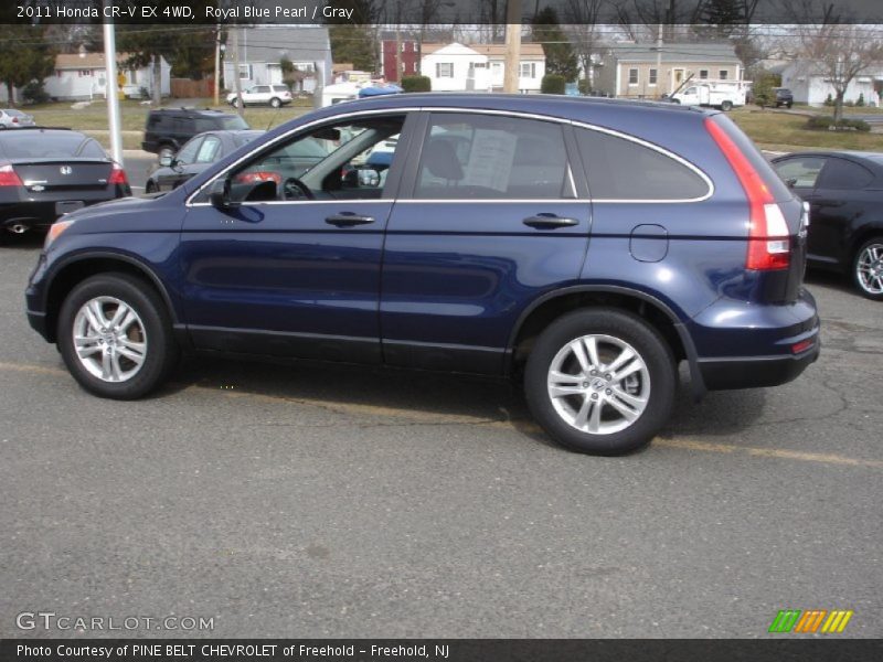 Royal Blue Pearl / Gray 2011 Honda CR-V EX 4WD