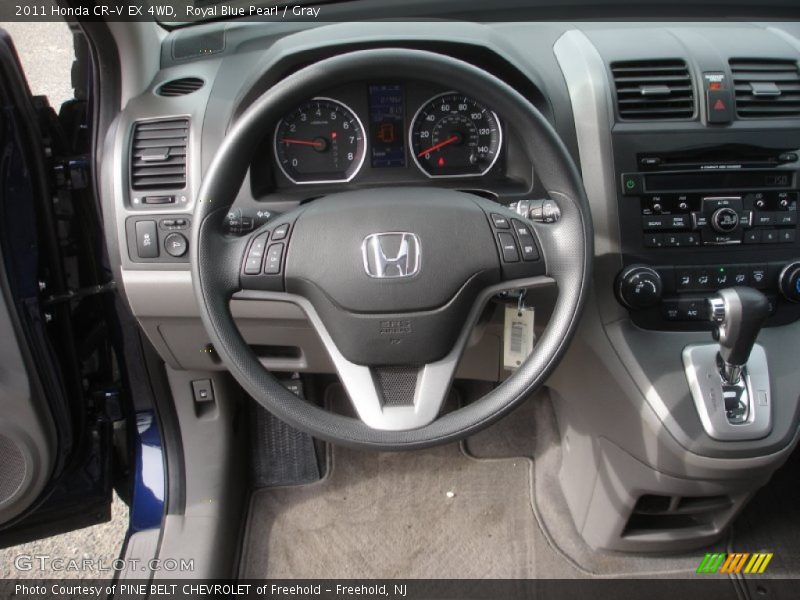 Royal Blue Pearl / Gray 2011 Honda CR-V EX 4WD