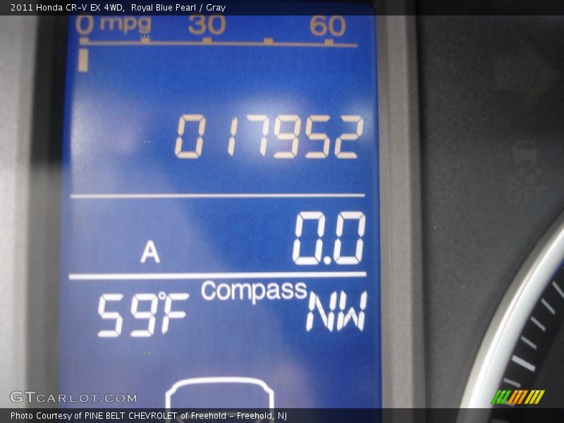 Royal Blue Pearl / Gray 2011 Honda CR-V EX 4WD