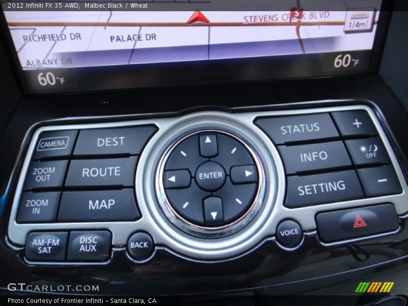 Controls of 2012 FX 35 AWD