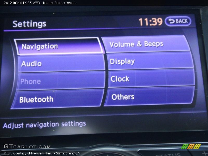 Malbec Black / Wheat 2012 Infiniti FX 35 AWD