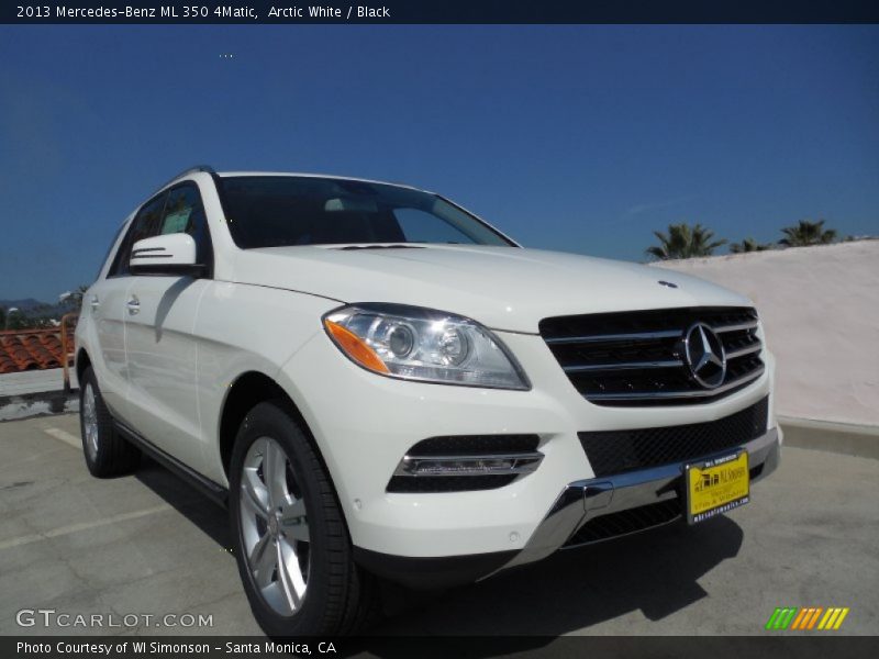 Arctic White / Black 2013 Mercedes-Benz ML 350 4Matic