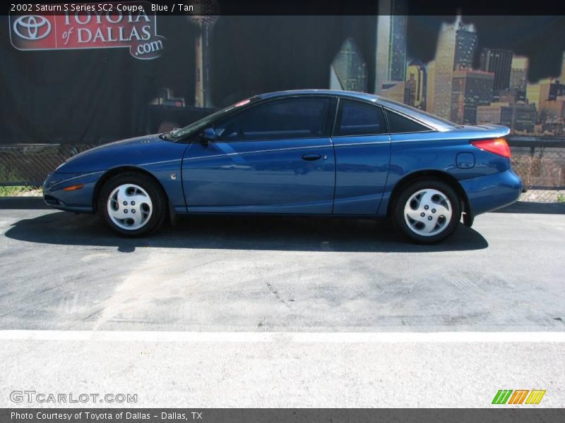 Blue / Tan 2002 Saturn S Series SC2 Coupe