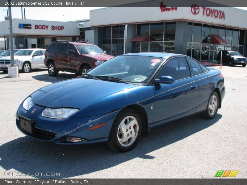 Blue / Tan 2002 Saturn S Series SC2 Coupe