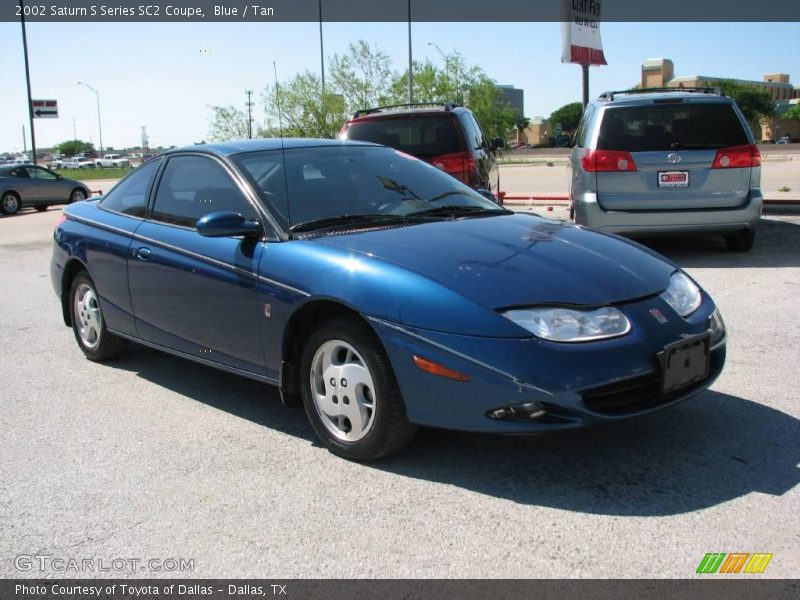 Blue / Tan 2002 Saturn S Series SC2 Coupe