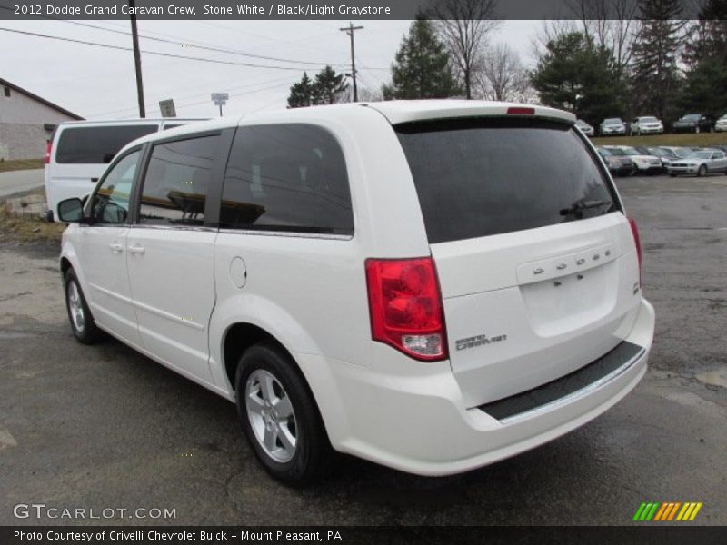 Stone White / Black/Light Graystone 2012 Dodge Grand Caravan Crew