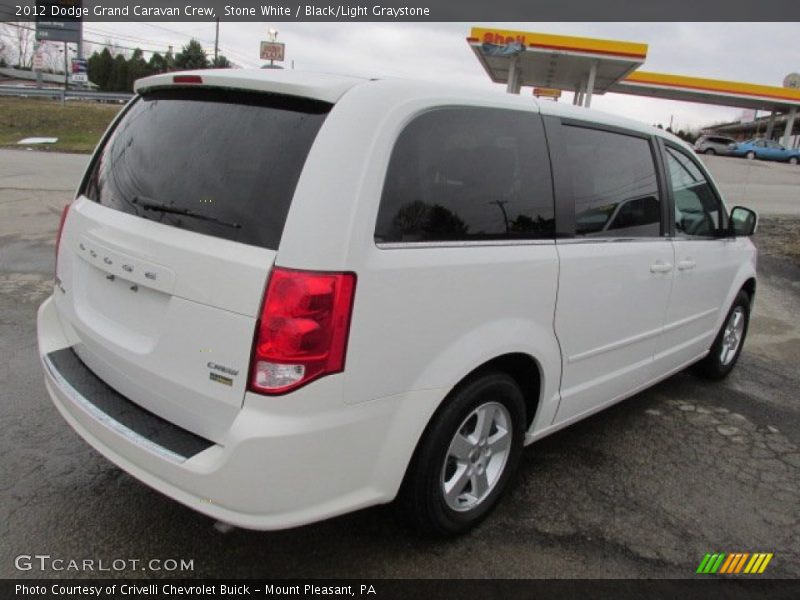 Stone White / Black/Light Graystone 2012 Dodge Grand Caravan Crew