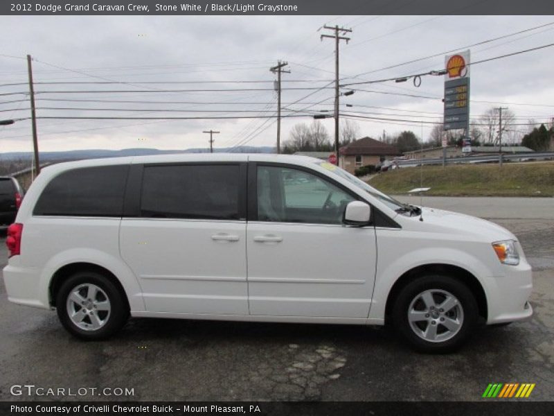 Stone White / Black/Light Graystone 2012 Dodge Grand Caravan Crew