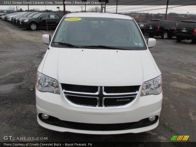 Stone White / Black/Light Graystone 2012 Dodge Grand Caravan Crew