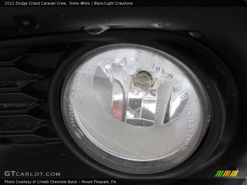 Stone White / Black/Light Graystone 2012 Dodge Grand Caravan Crew
