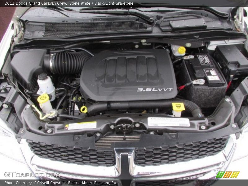 Stone White / Black/Light Graystone 2012 Dodge Grand Caravan Crew
