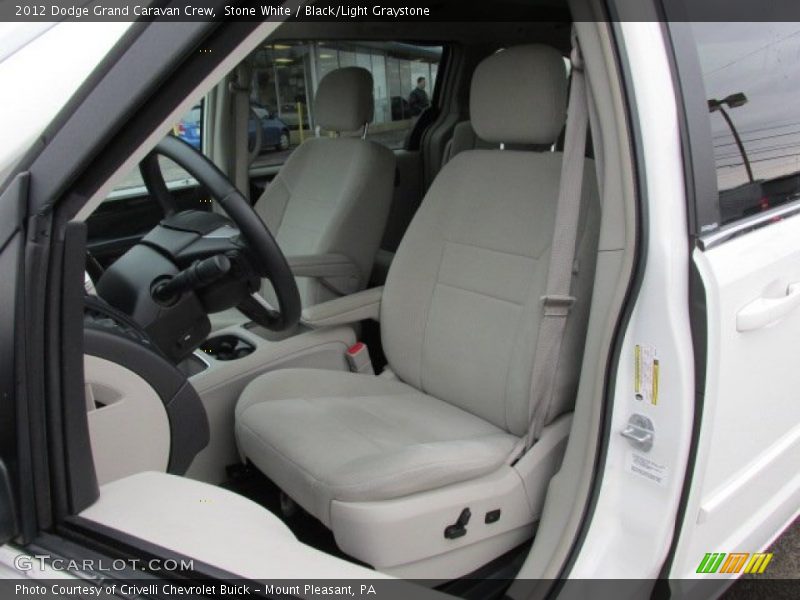 Stone White / Black/Light Graystone 2012 Dodge Grand Caravan Crew