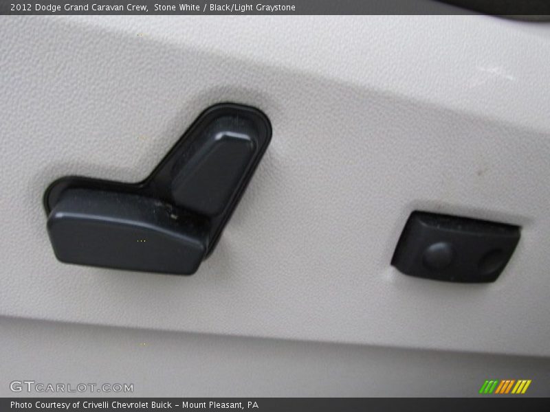 Stone White / Black/Light Graystone 2012 Dodge Grand Caravan Crew