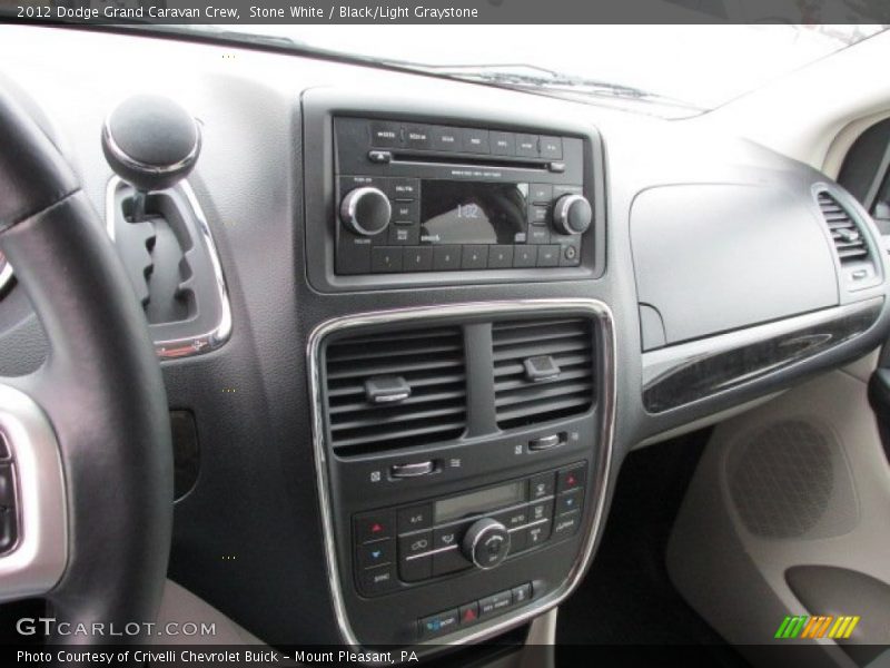 Stone White / Black/Light Graystone 2012 Dodge Grand Caravan Crew