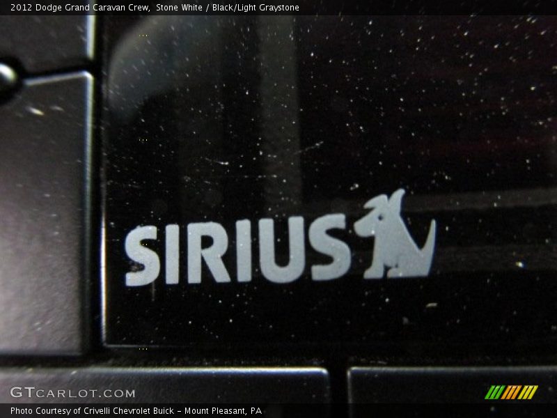 Stone White / Black/Light Graystone 2012 Dodge Grand Caravan Crew