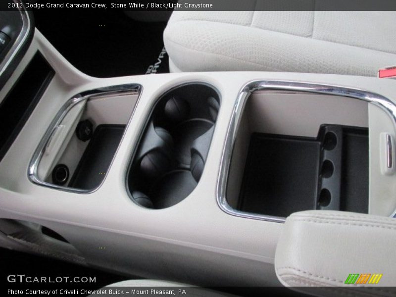Stone White / Black/Light Graystone 2012 Dodge Grand Caravan Crew