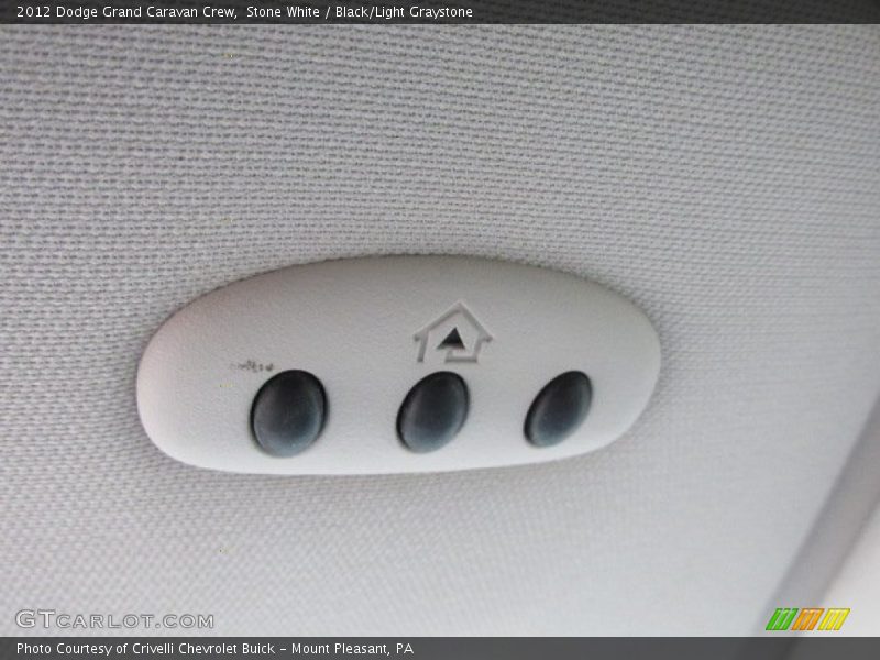 Stone White / Black/Light Graystone 2012 Dodge Grand Caravan Crew