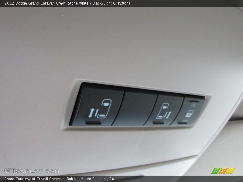 Stone White / Black/Light Graystone 2012 Dodge Grand Caravan Crew