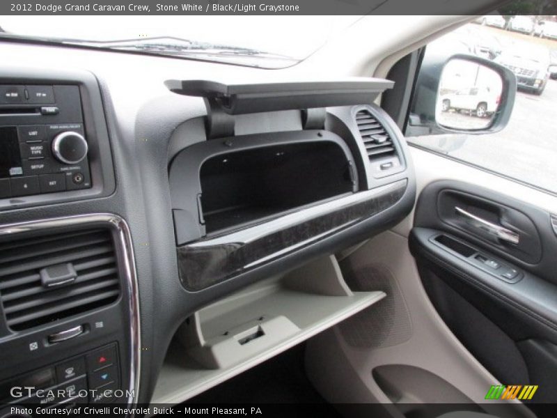 Stone White / Black/Light Graystone 2012 Dodge Grand Caravan Crew